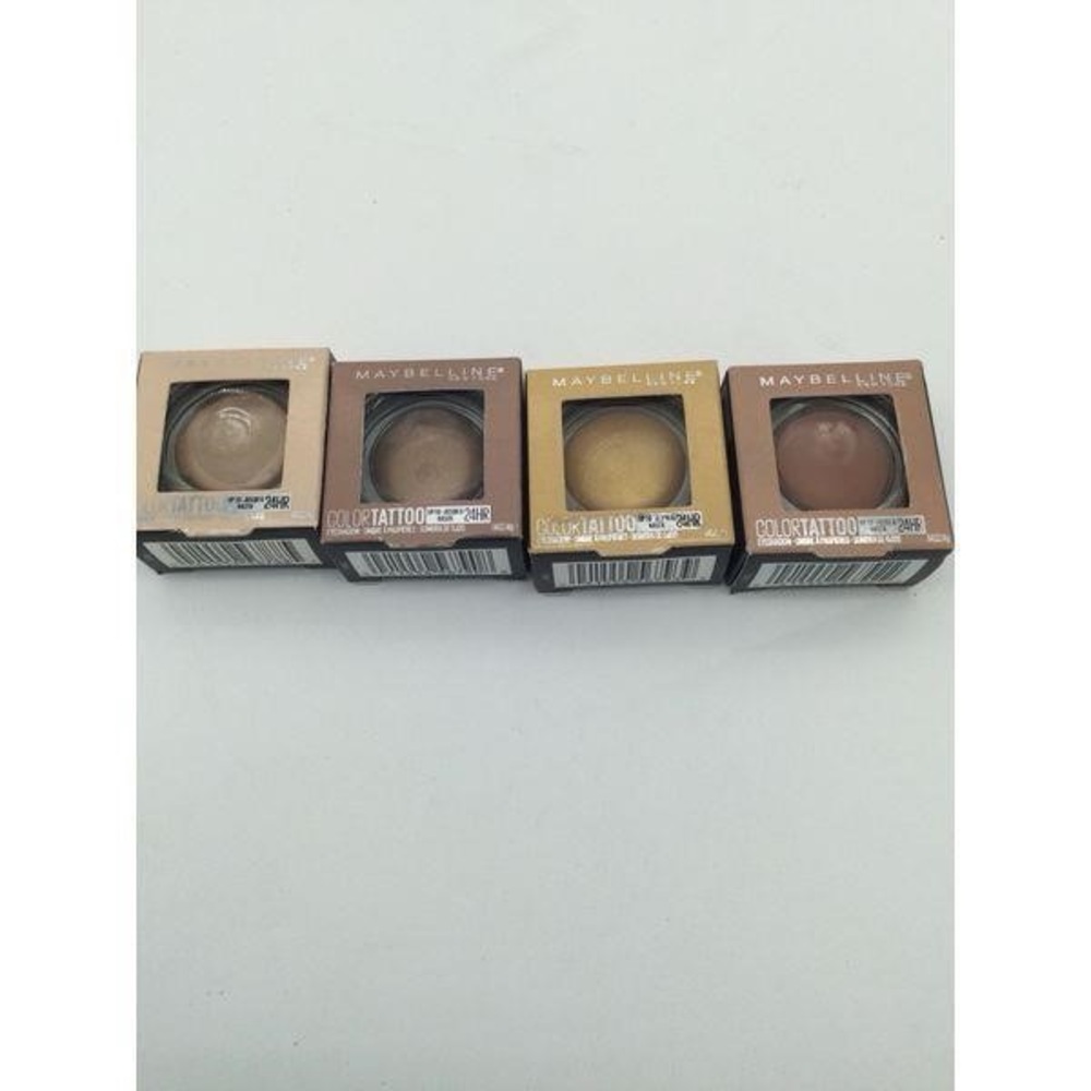 New in Box Maybelline Color Tattoo 24HR Eyeshadow, set of 4 colors